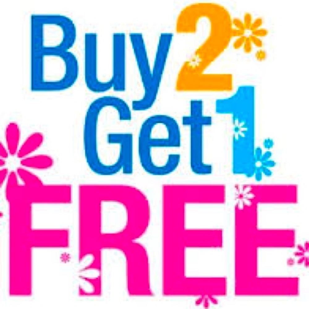 Buy 2 get 1 free